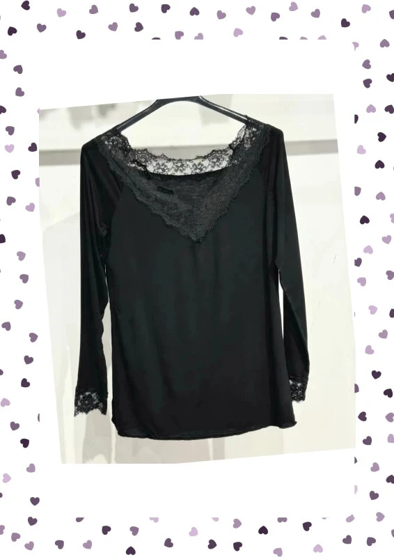 Blusa leve com bordas de renda – Tamanho único – Nova - Vários tons disponíveis – photo 5